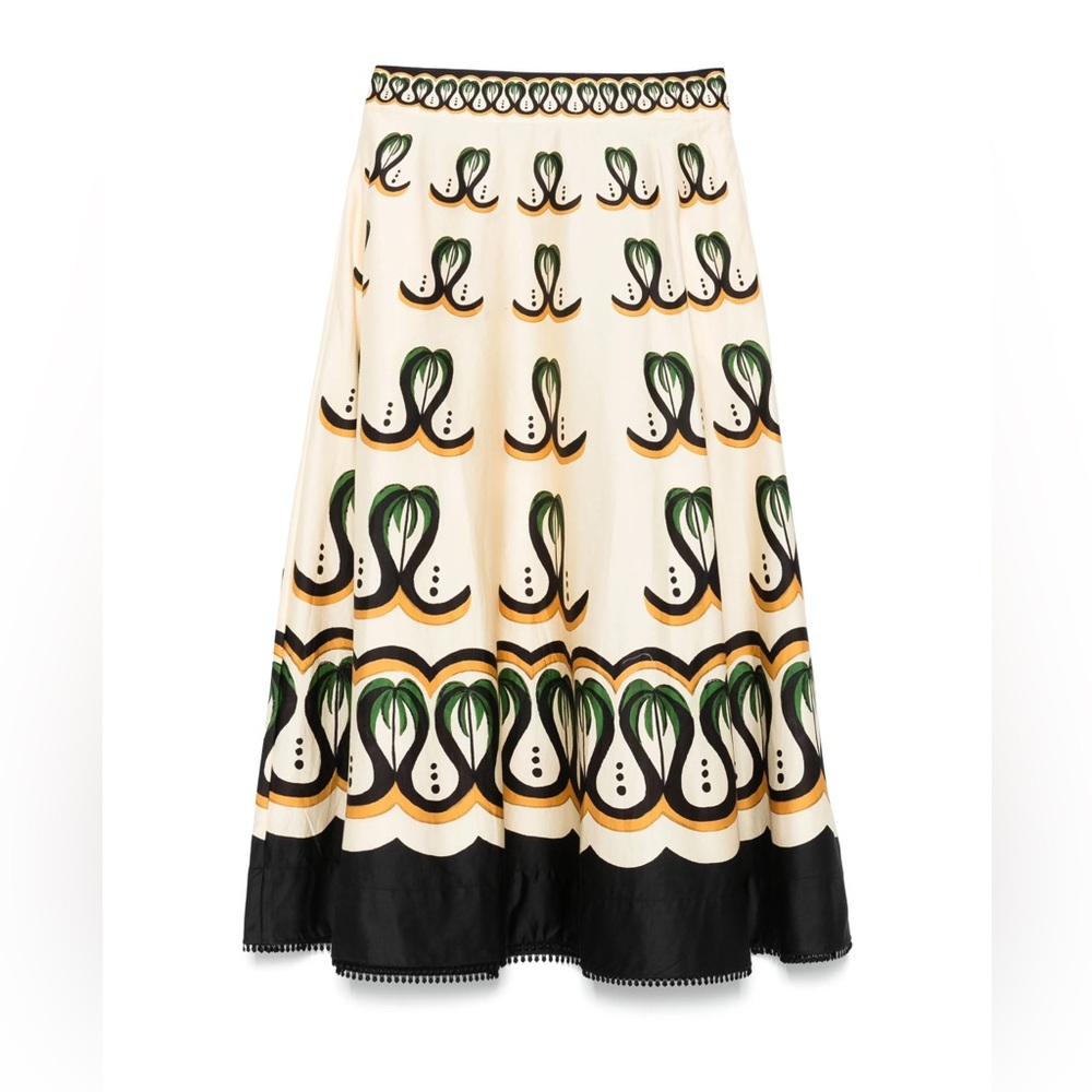 FARM Rio Coconut Tree midi skirt